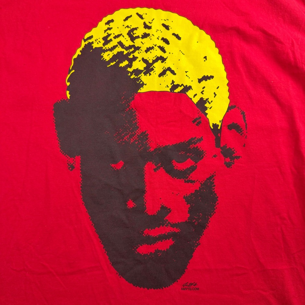 Champion Dennis Rodman Graphic T-Shirt Men's XL Red Short Sleeve Cotton Tee - Picture 3 of 7